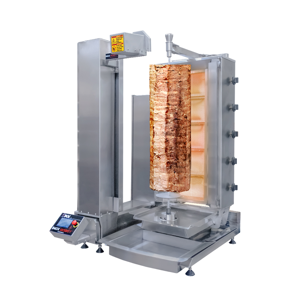 İnox 100 KG 5 Radyanlı Gazlı Döner Robotu