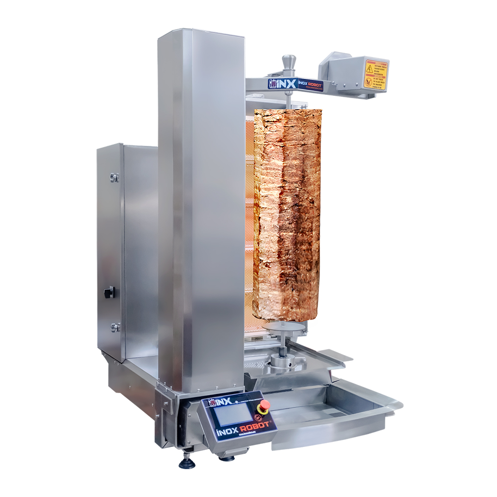 İnox 100 KG 5 Radyanlı Gazlı Döner Robotu