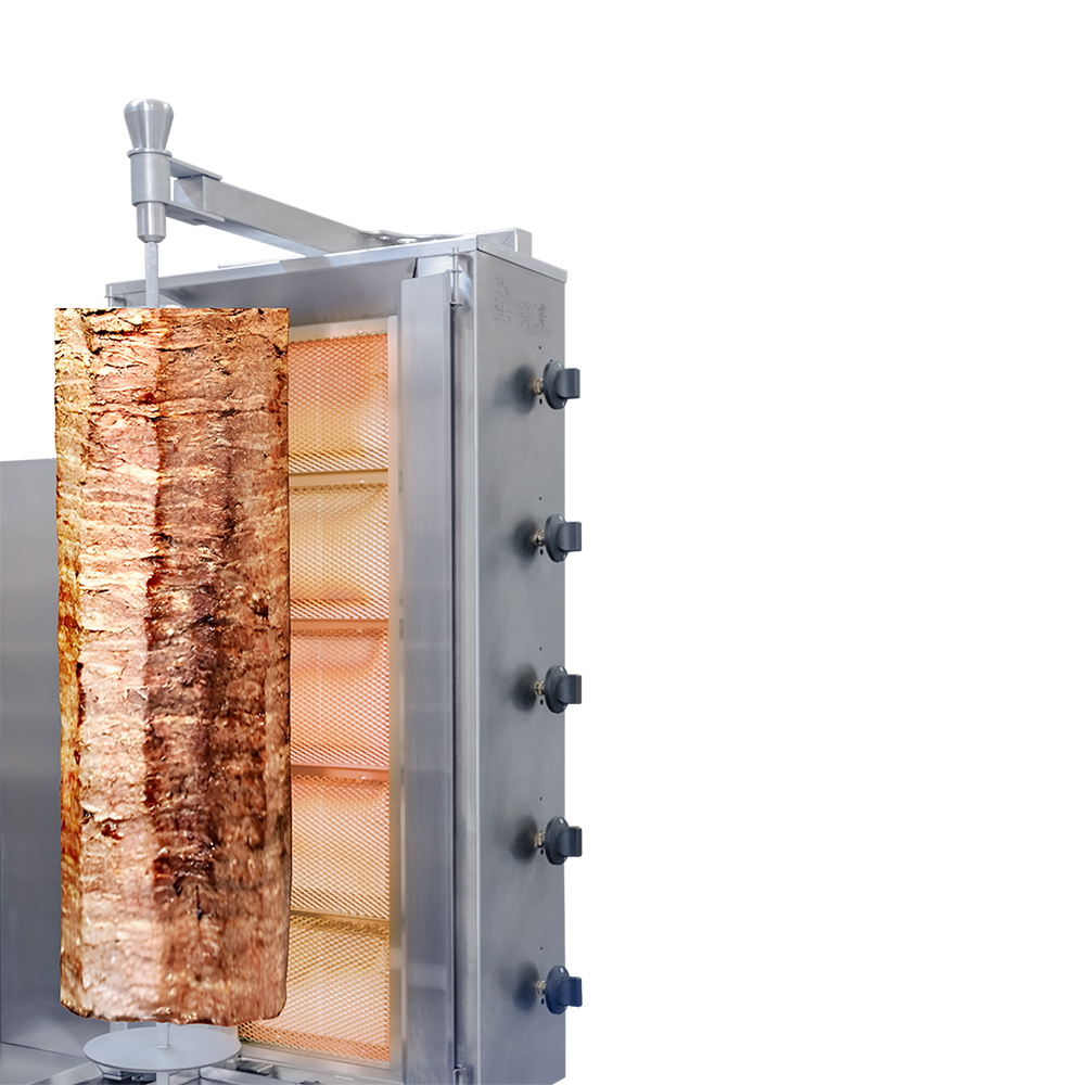 İnox 120 KG 5 Radyanlı Gazlı Döner Robotu